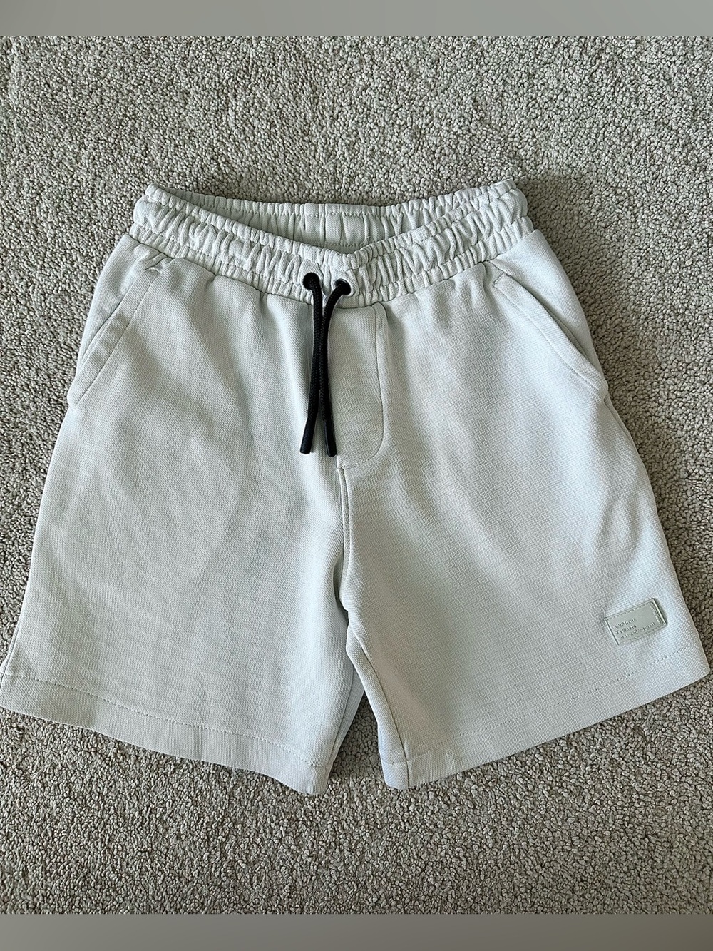 Kids Zara Boys Knit Casual Sweat Shorts Size 9 Elastic Waist Drawstring